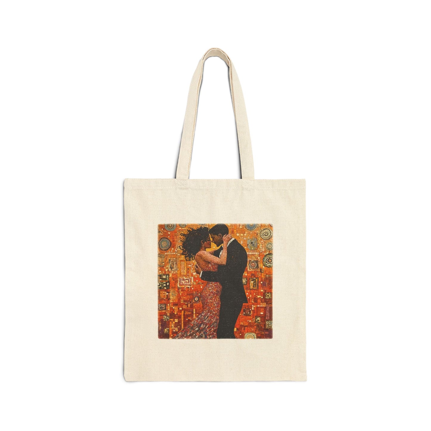 Dance Couple Tote Bag | Mosaic Bachata Art | Close Connection Dance Artwork | Latin Dancer Carry All | BailaFashion Dance Lifestyle
