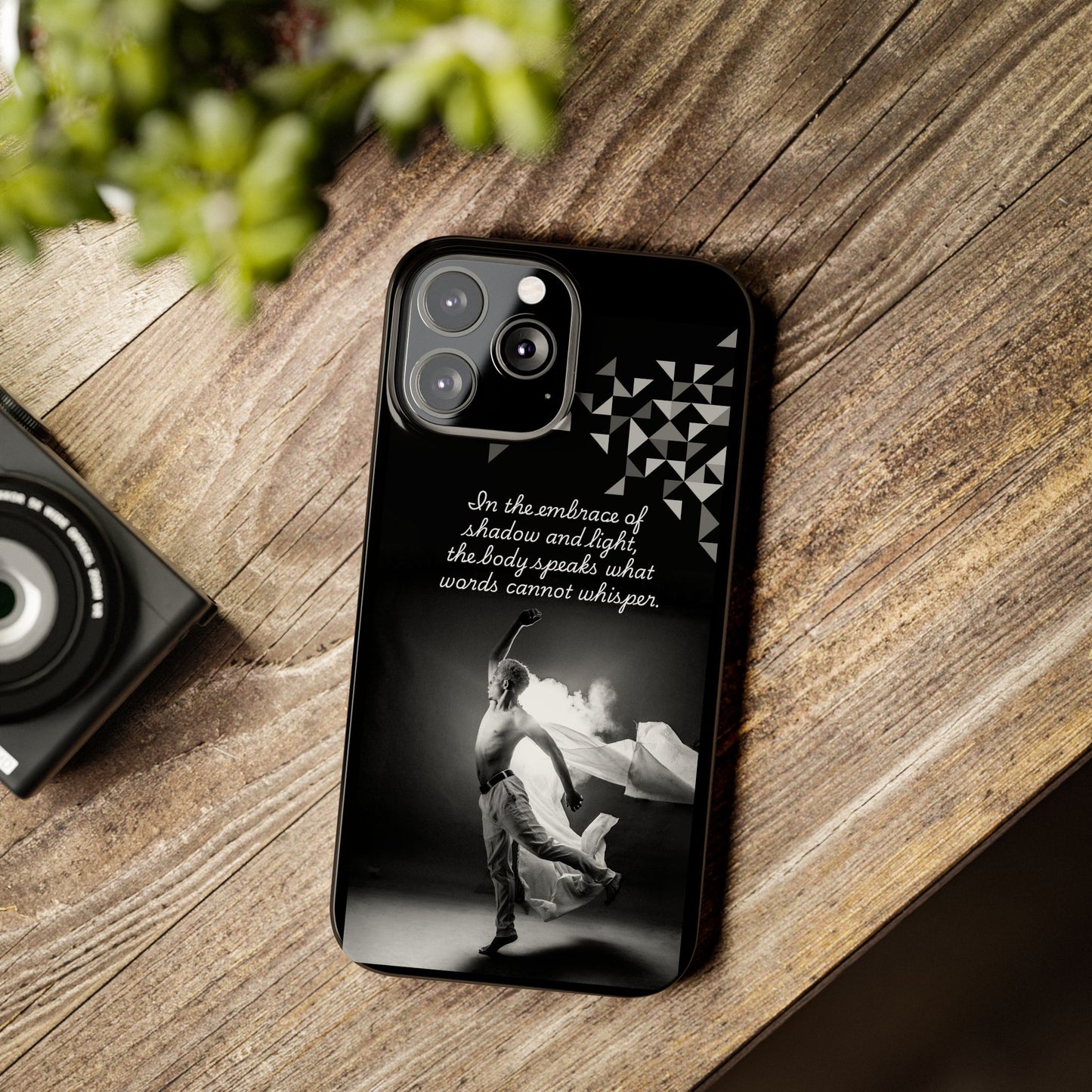 Whispered Motion iPhone Case | Shadow & Light Dance Art | Poetic Movement Design | Dance Lifestyle | BailaFashion