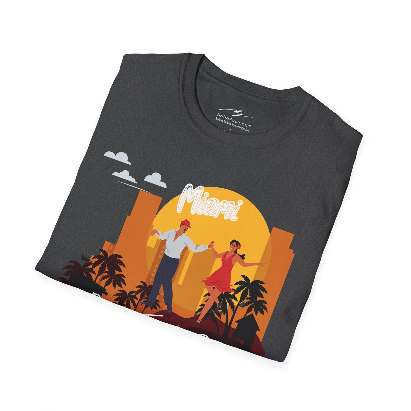 Miami Dance Travel Repeat T-shirt | Tropical Latin Dance City | Salsa Bachata Travel Gift | Dance Congress Tee | BailaFashion Lifestyle