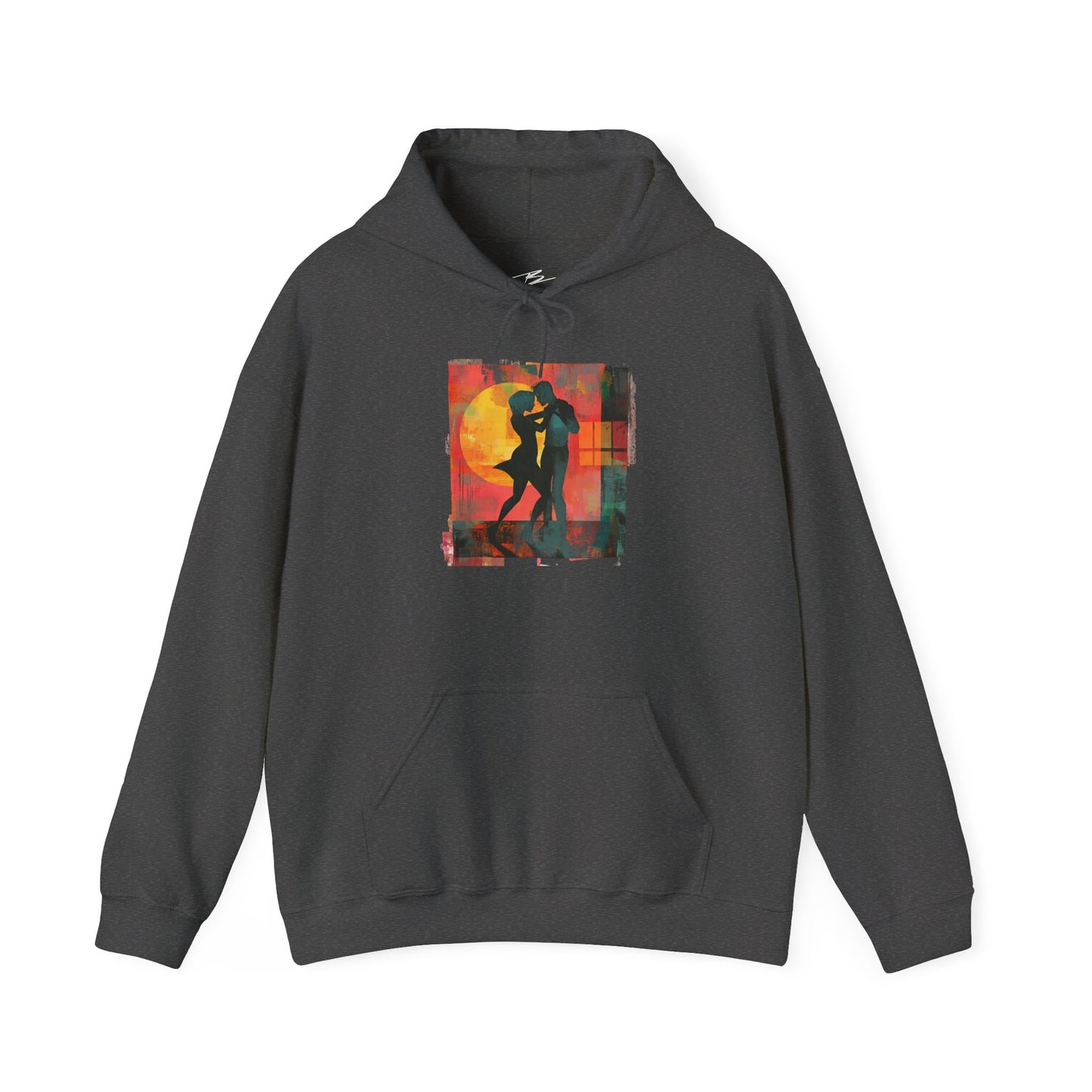 Sunset Connection Hoodie | Latin Dance Silhouette Art | Salsa Bachata Dancer Gift | Vibrant Dance Embrace | BailaFashion Dance Lifestyle