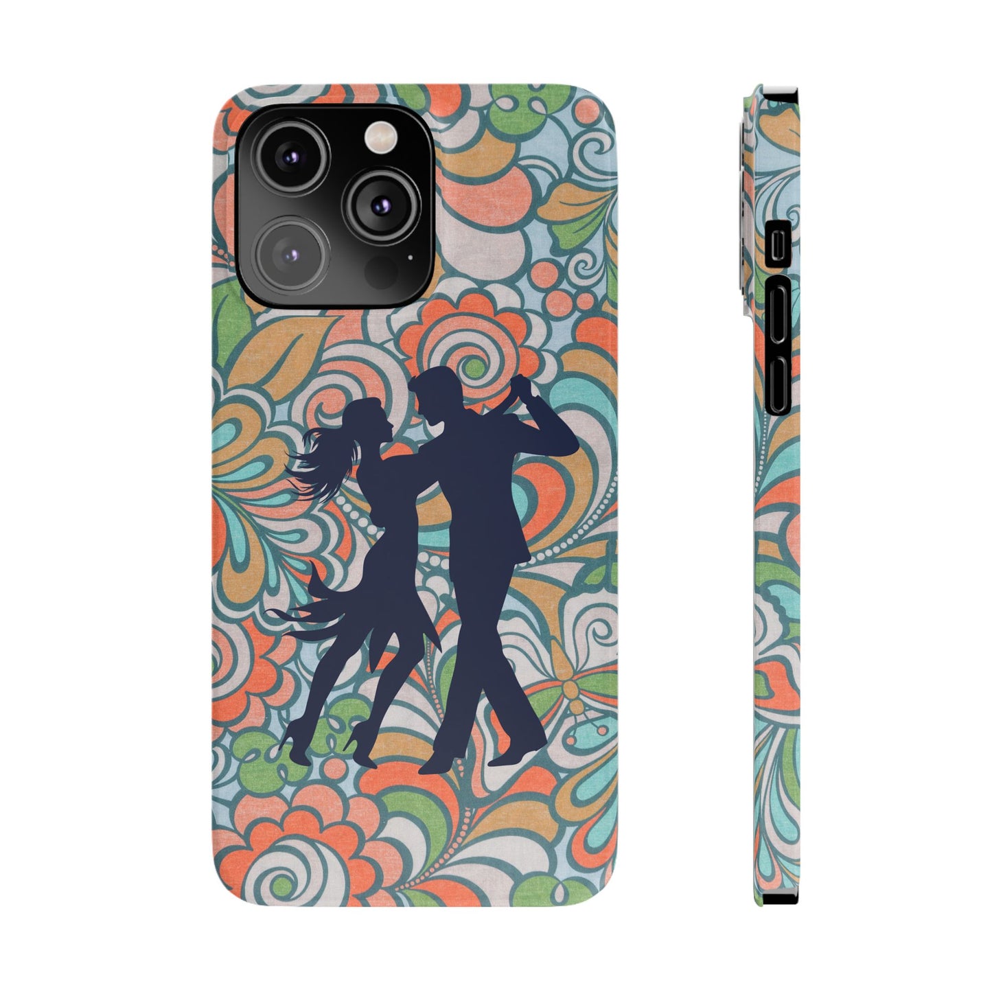 Retro Paisley iPhone Case | Latin Dance Couple | Vintage Salsa Art | Floral Dance Design | BailaFashion Dance Lifestyle
