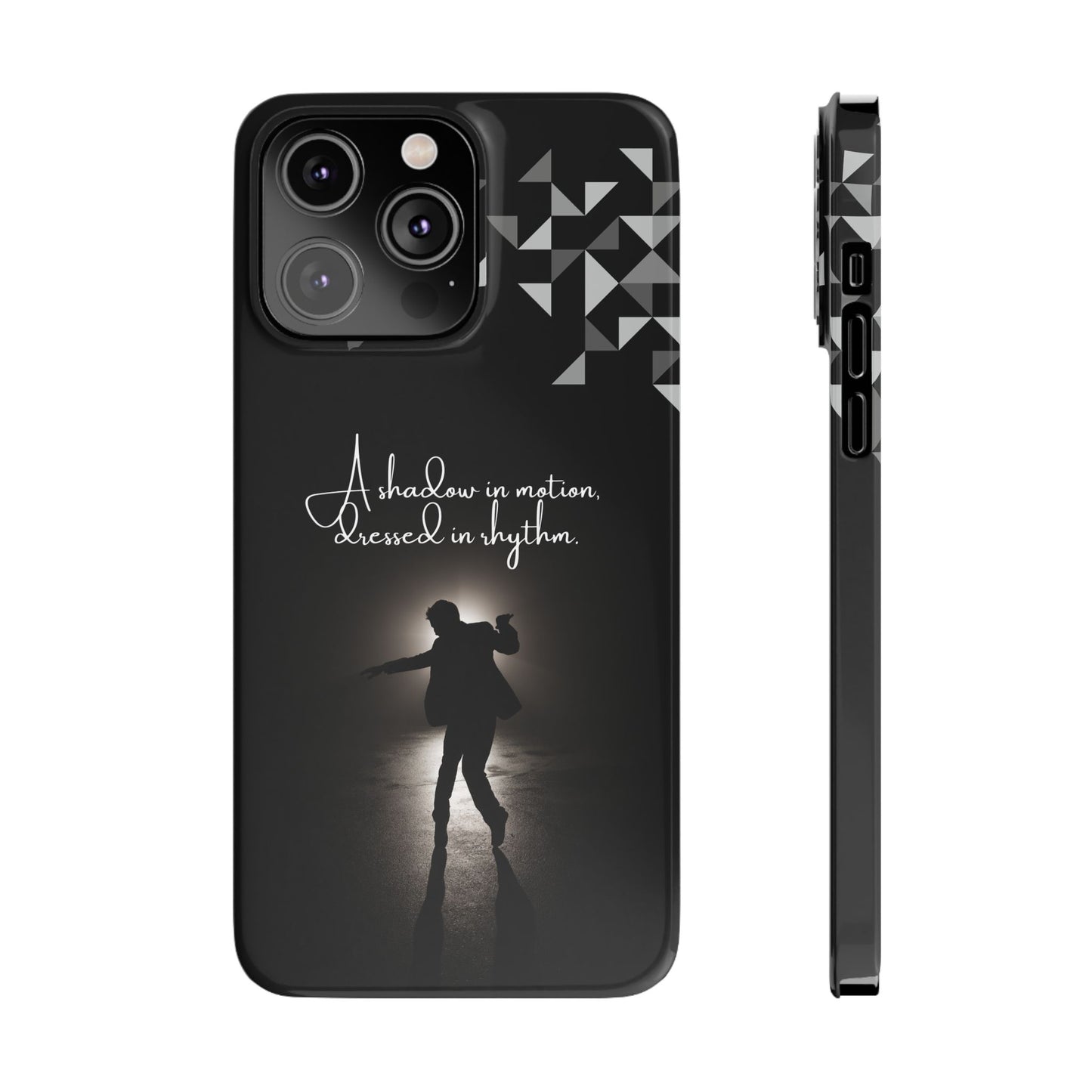 Shadow Dancer iPhone Case | Rhythm in Motion Art | Geometric Dance Silhouette | BailaFashion Dance Lifestyle