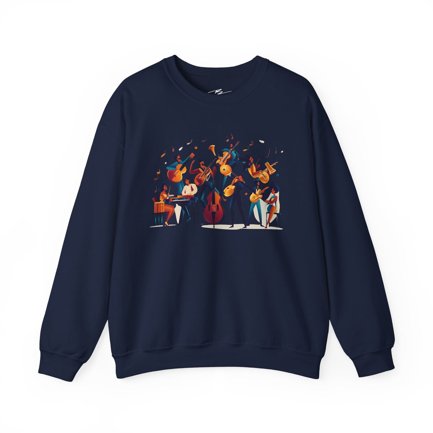 Salsa Orchestra Band Sweatshirt | Modern Music Art | Latin Jazz Illustration | Musician Dancer Gift | BailaFashion Comfy Couple Casual Wear