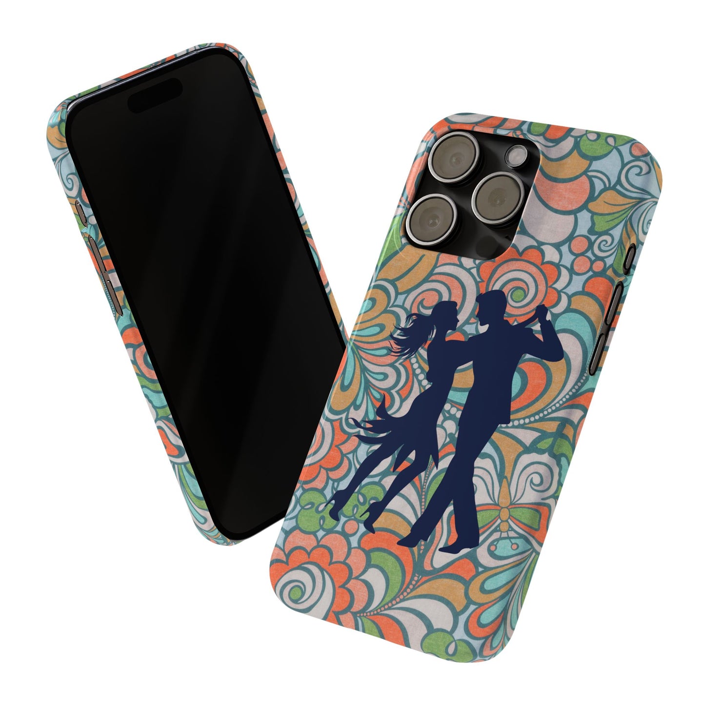 Retro Paisley iPhone Case | Latin Dance Couple | Vintage Salsa Art | Floral Dance Design | BailaFashion Dance Lifestyle