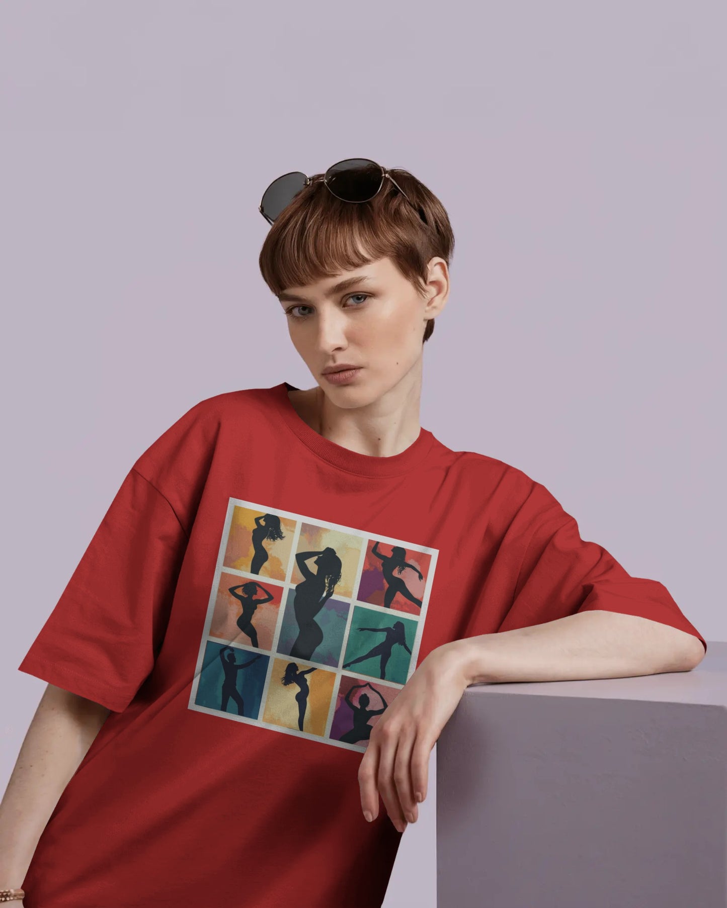 Dance Silhouette Grid T-Shirt | Colorful Dancer Collage Tee | Modern Dance Art | Contemporary Ballet Jazz Hip-Hop | Vibrant Dance Shirt