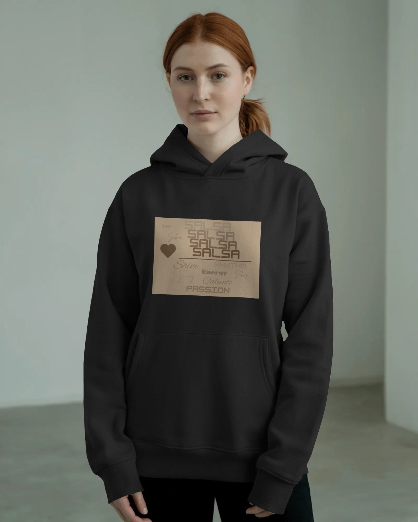 SALSA Typography Hoodie | Dance Words Graphic Sweatshirt | Rhythm Energy Passion | Dancer Pullover | BailaFashion Casual Wear Practice Wear