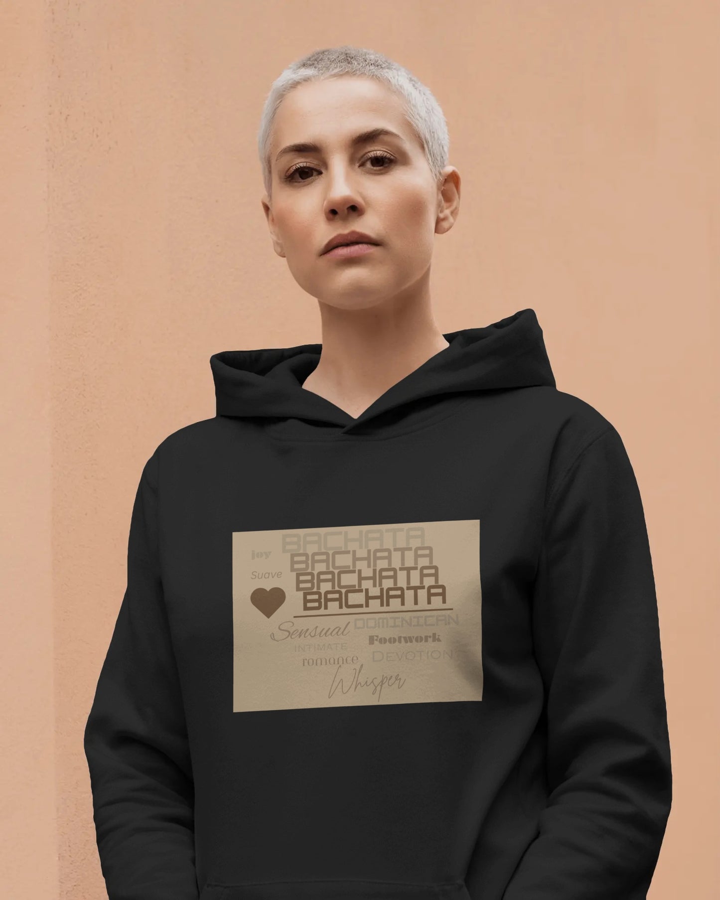 BACHATA Typography Hoodie | Latin Dance Word Art | Dominican Bachata | Sensual Bachata Pullover | BailaFashion Casual Wear Practice Wear