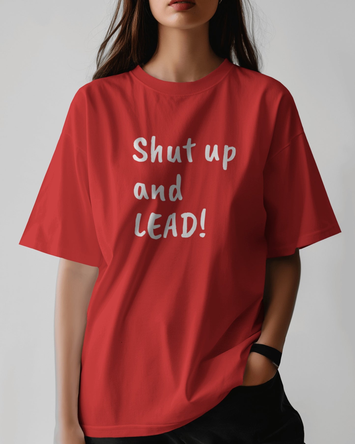 Shut Up and LEAD! T-Shirt | Follower's Dance Humor N Attitude | Smart Ass Back Print | Salsa Bachata Couple Tee | BailaFashion Streetwear