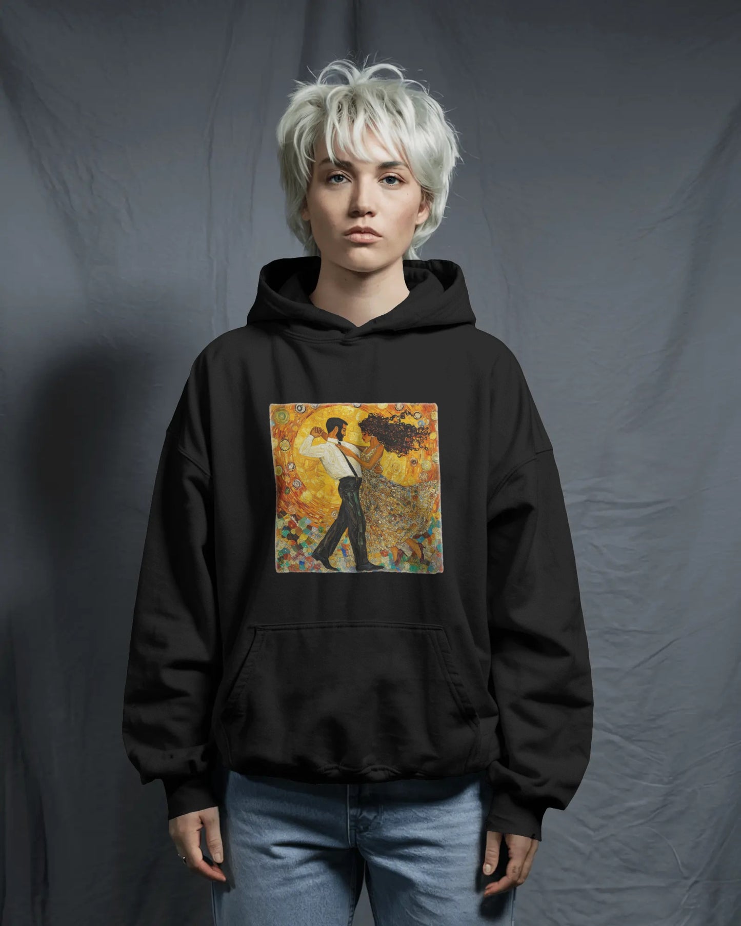 Golden Rhythm Dance Hoodie | Premium Salsa Bachata Apparel | Latin Dancer Gift | Vibrant Dance Art | BailaFashion Dance Lifestyle