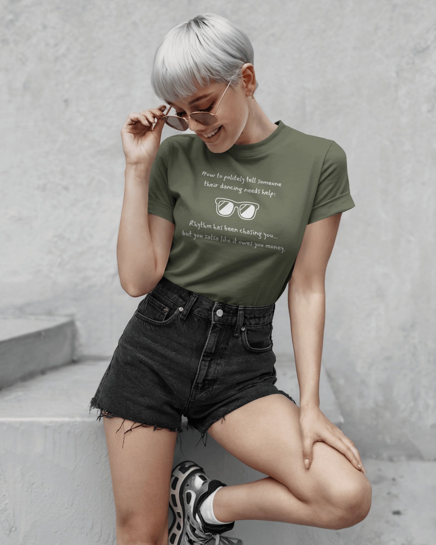 Rhythm Chasing Funny Dancer T-Shirt | Salsa Bachata Humor | Latin Dancer Gift | Dance Studio Tee | Dance Lifestyle | Matching Couple Tops