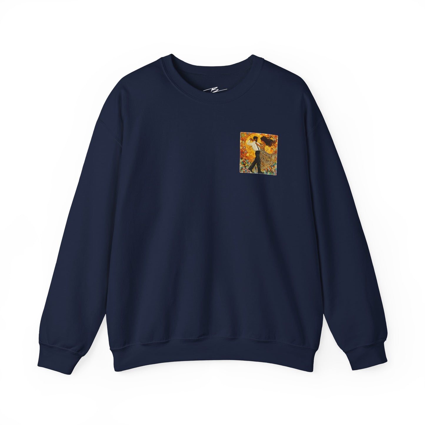 Golden Rhythm Pocket Print Sweatshirt | Latin Dance Art | Salsa Bachata Couple | Dance Lifestyle Streetwear | BailaFashion Couple Sweater