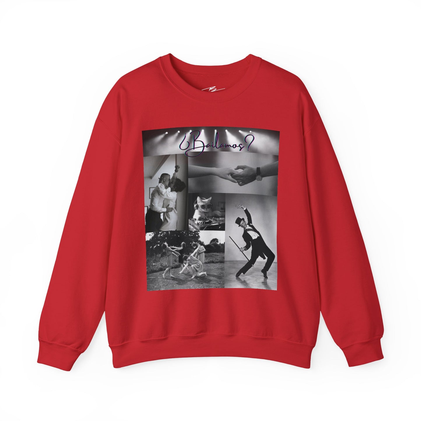 Bailamos Dance Collage Sweatshirt | Elegant Dance Couples | DJ Cat Latin Moments | Matching Couple Tops | Dance Lifestyle | Practice Wear