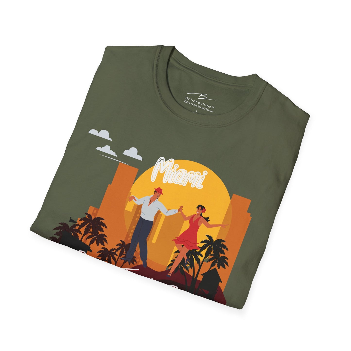 Miami Dance Travel Repeat T-shirt | Tropical Latin Dance City | Salsa Bachata Travel Gift | Dance Congress Tee | BailaFashion Lifestyle