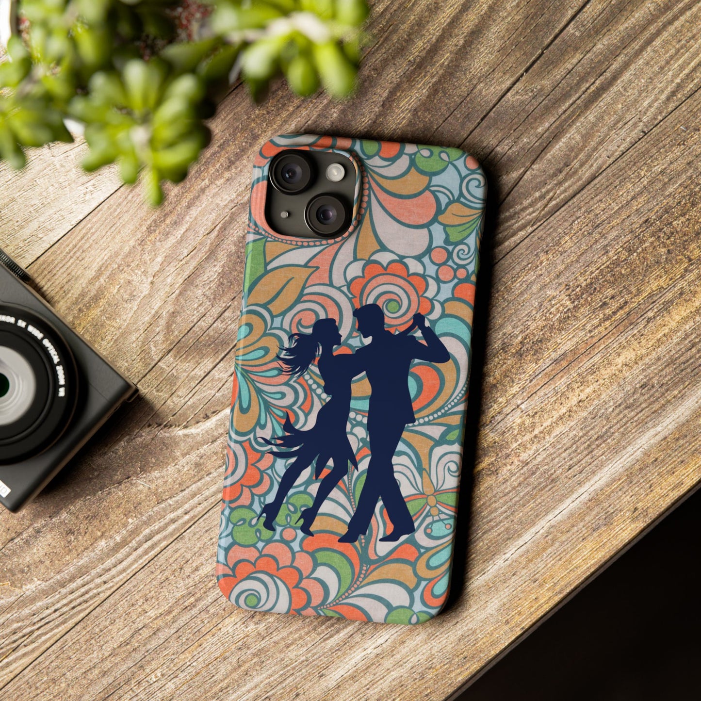 Retro Paisley iPhone Case | Latin Dance Couple | Vintage Salsa Art | Floral Dance Design | BailaFashion Dance Lifestyle