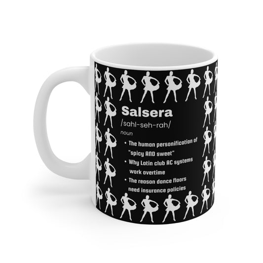 Salsera Definition Ceramic Mug 11oz | Latin Dance Humor Cup | Salsa Dancer Gift | Dance Studio Decor | Spicy & Sweet Dancer