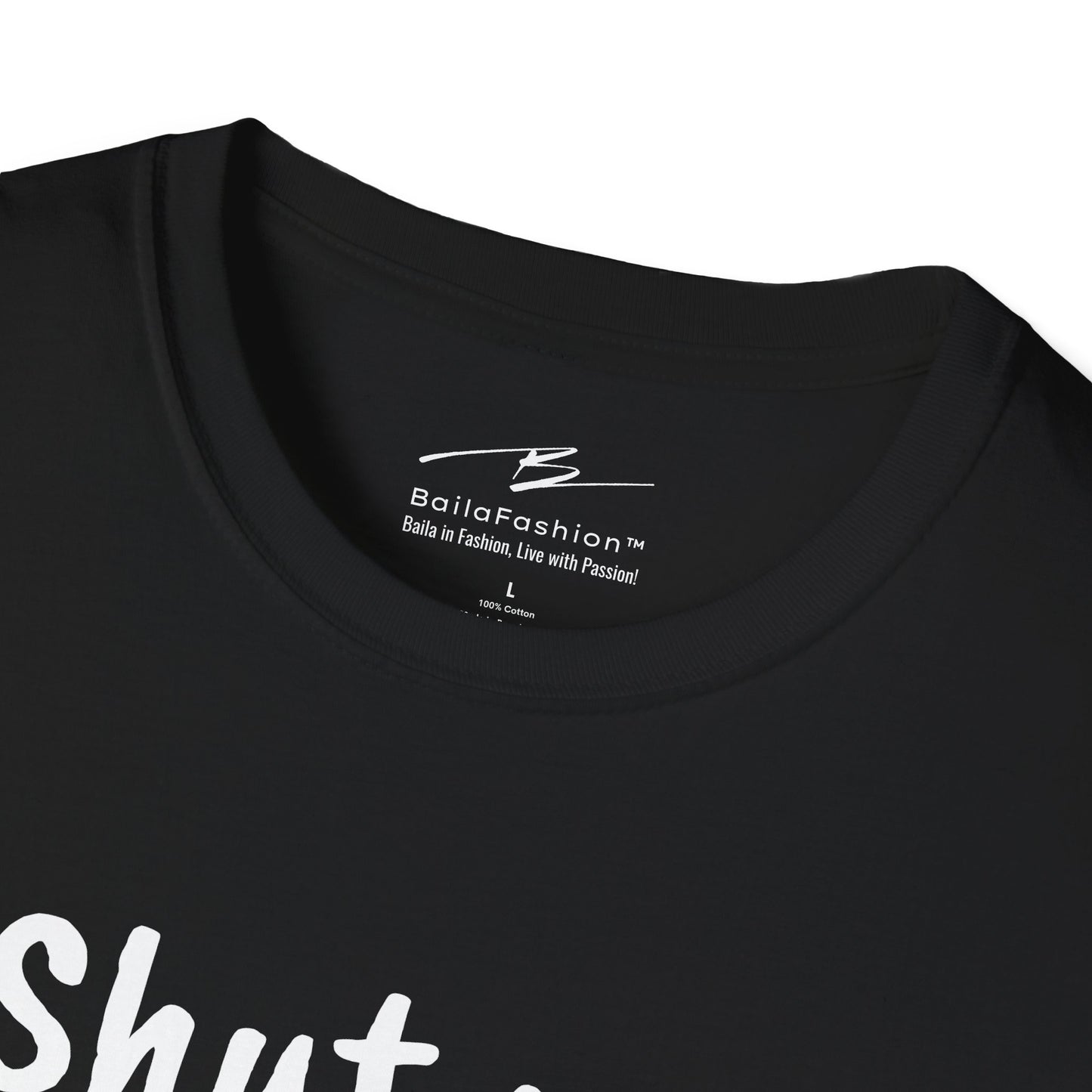 Shut Up and FOLLOW! T-Shirt | Leader's Dance Humor N Attitude | Bad Ass Back Print | Salsa Bachata Streetwear | Playful Couple Tee