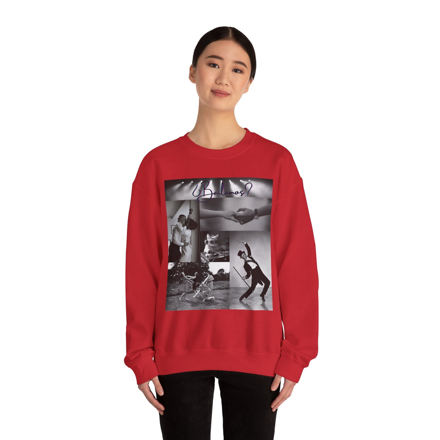 Bailamos Dance Collage Sweatshirt | Elegant Dance Couples | DJ Cat Latin Moments | Matching Couple Tops | Dance Lifestyle | Practice Wear