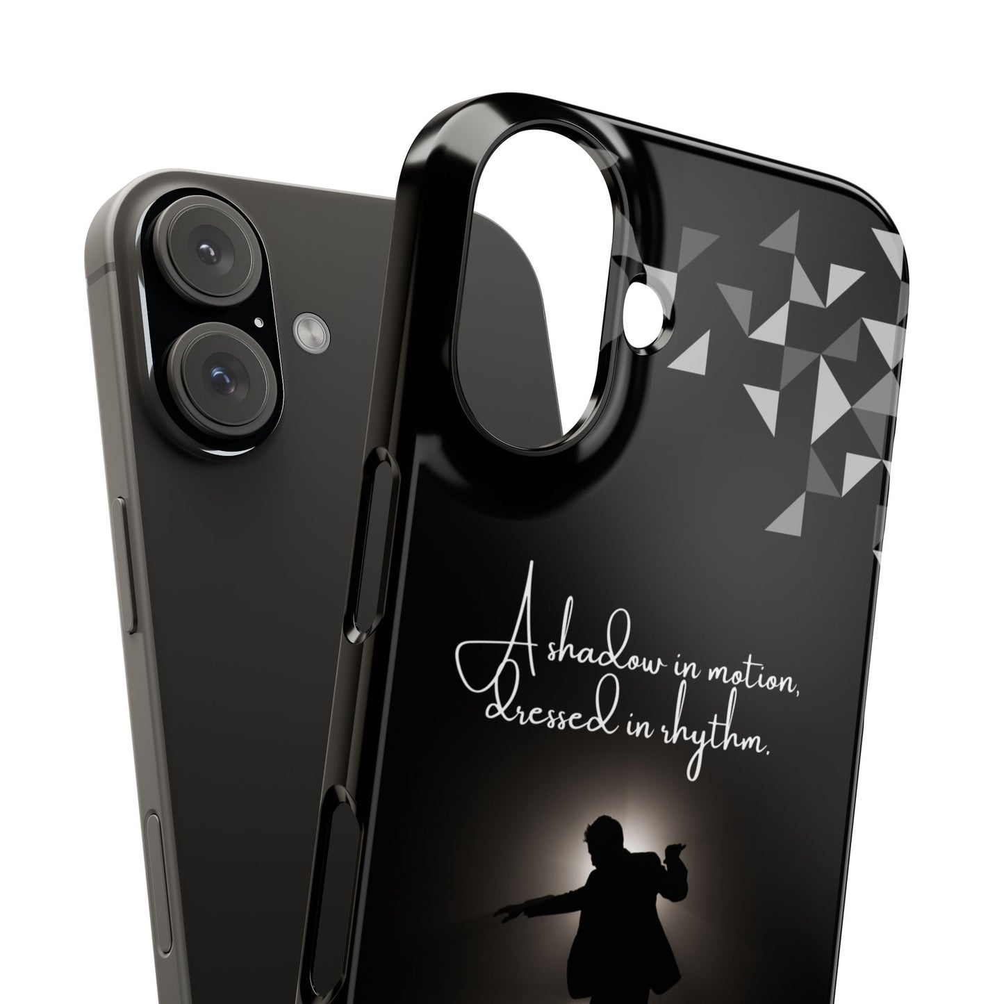 Shadow Dancer iPhone Case | Rhythm in Motion Art | Geometric Dance Silhouette | BailaFashion Dance Lifestyle