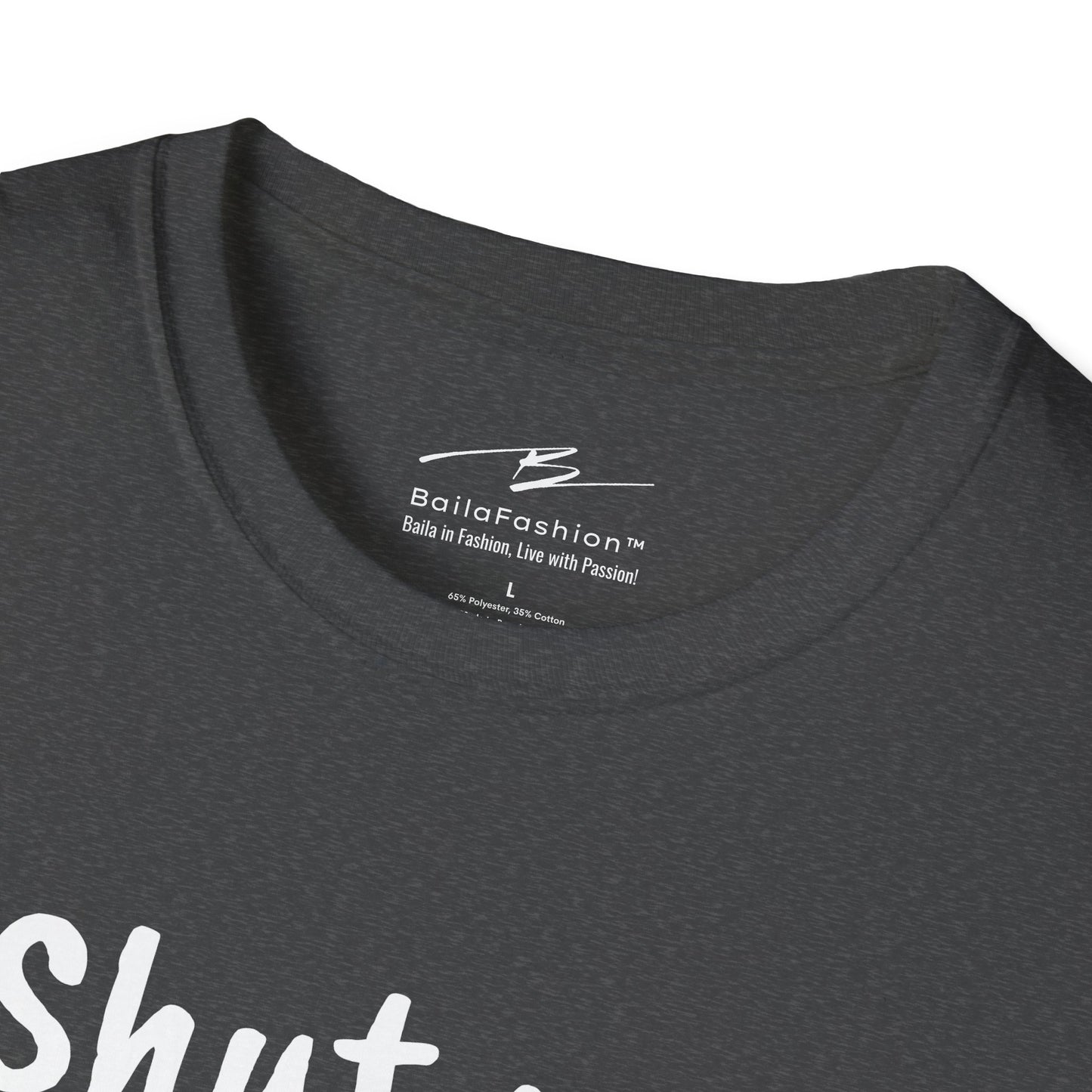 Shut Up and FOLLOW! T-Shirt | Leader's Dance Humor N Attitude | Bad Ass Back Print | Salsa Bachata Streetwear | Playful Couple Tee