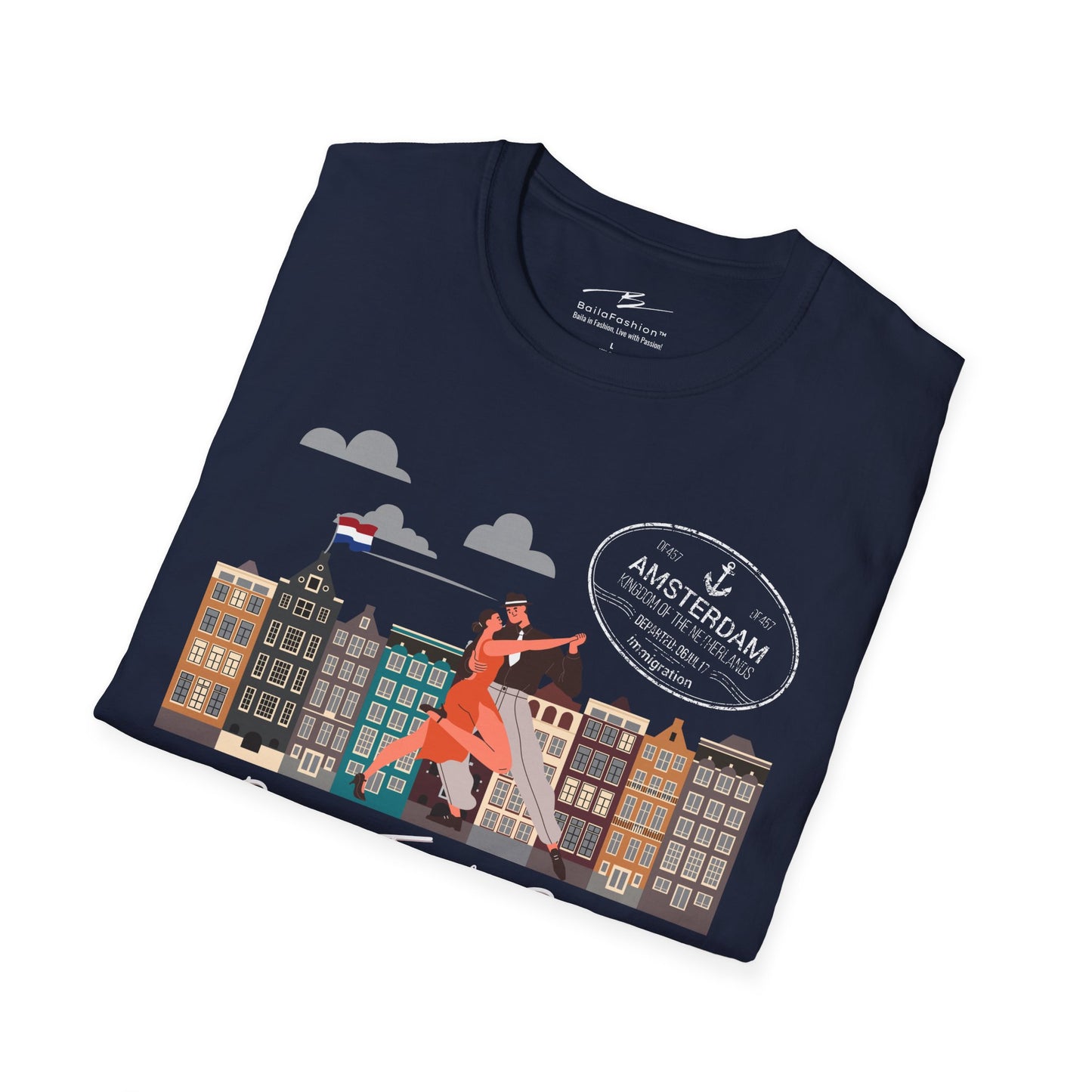 Amsterdam Dance Travel Repeat T-Shirt | Salsa Bachata Lovers Tee | Dance Lifestyle Shirt 4 Classes Socials Festivals | Matching Couple Tops