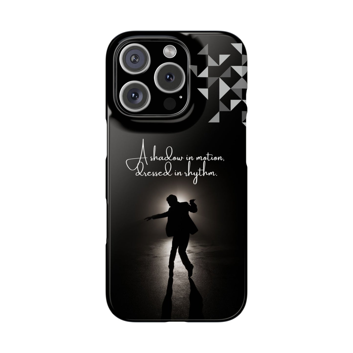 Shadow Dancer iPhone Case | Rhythm in Motion Art | Geometric Dance Silhouette | BailaFashion Dance Lifestyle