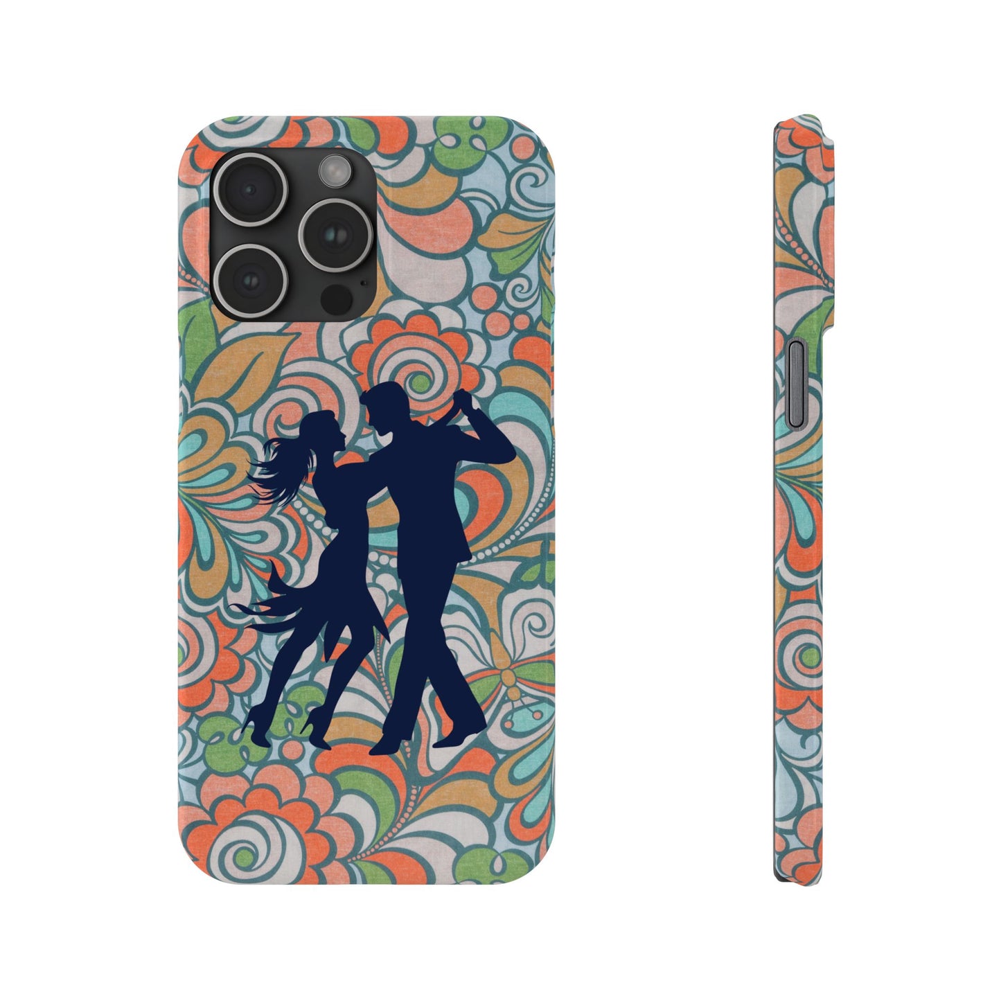 Retro Paisley iPhone Case | Latin Dance Couple | Vintage Salsa Art | Floral Dance Design | BailaFashion Dance Lifestyle