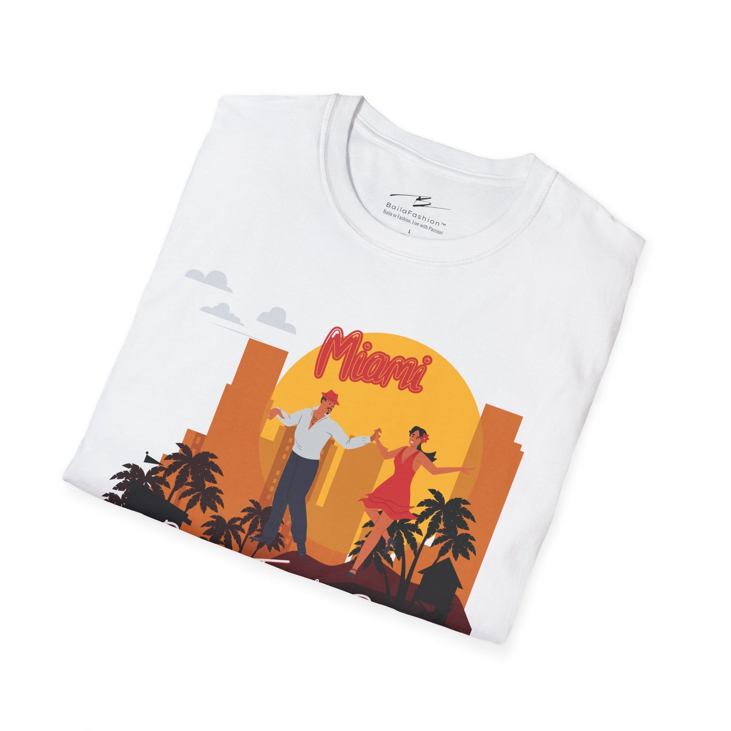 Miami Dance Travel Repeat T-shirt | Tropical Latin Dance City | Salsa Bachata Travel Gift | Dance Congress Tee | BailaFashion Lifestyle