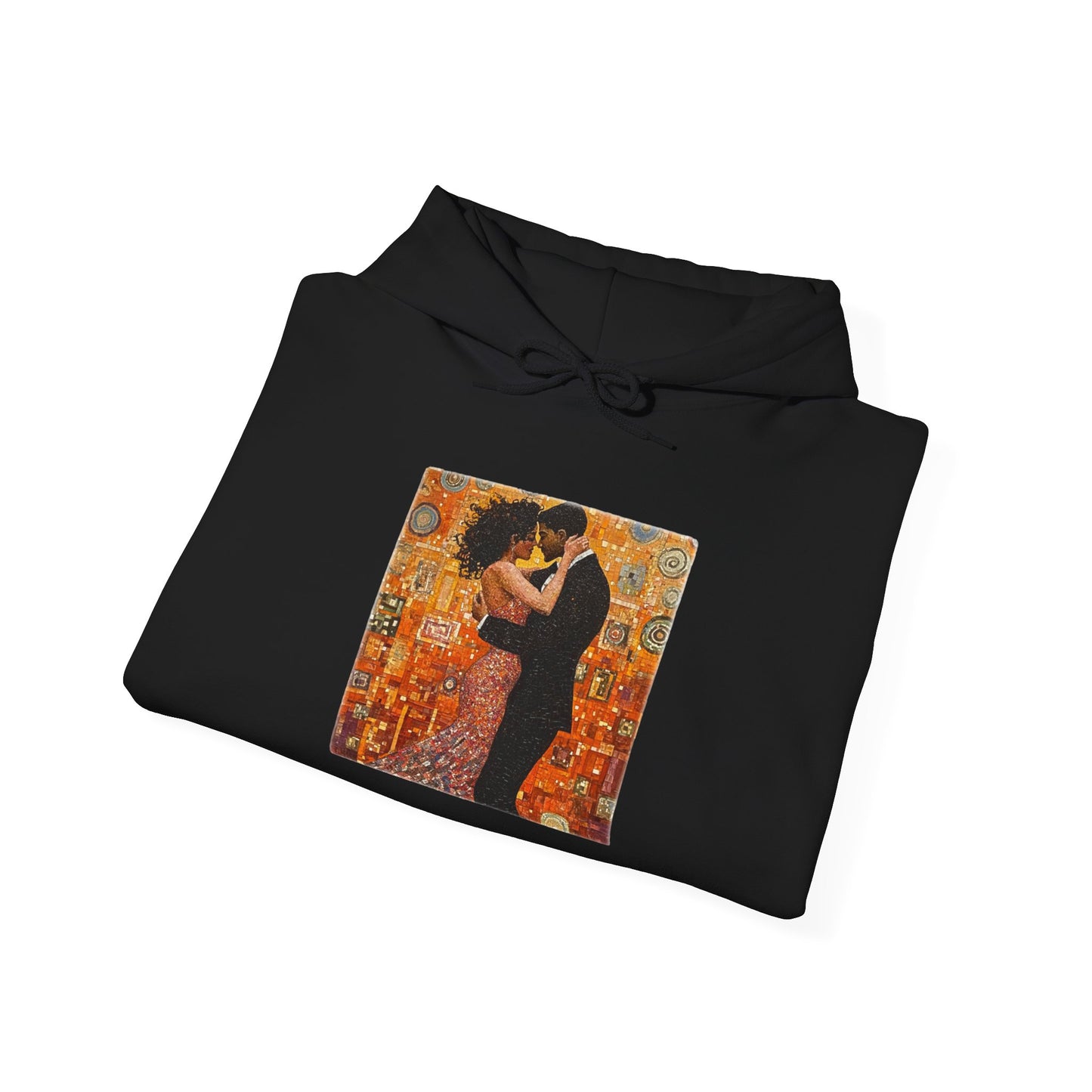 Amber Embrace Dance Hoodie | Intimate Bachata Connection | Latin Dance Couple Apparel | Sensual Dance Art | BailaFashion Dance Lifestyle