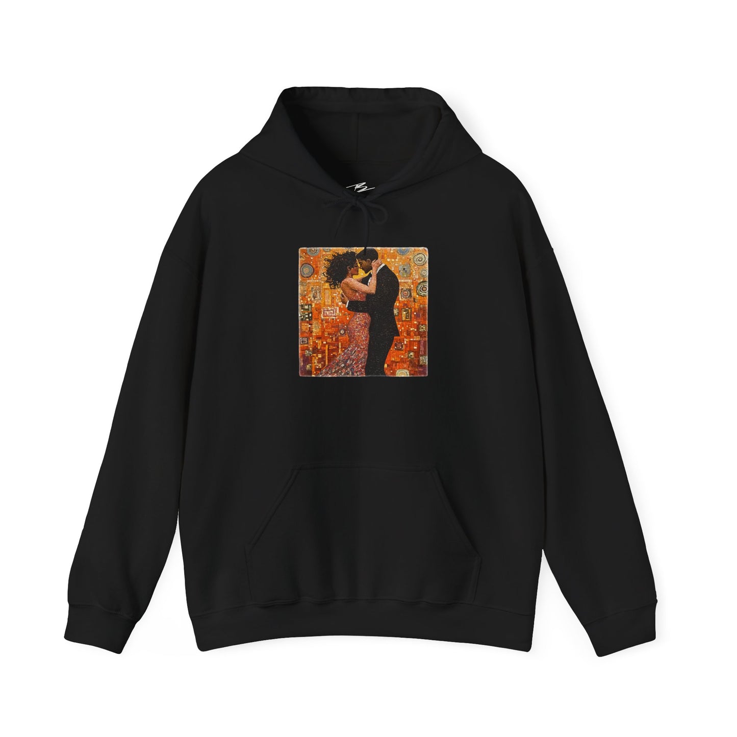 Amber Embrace Dance Hoodie | Intimate Bachata Connection | Latin Dance Couple Apparel | Sensual Dance Art | BailaFashion Dance Lifestyle