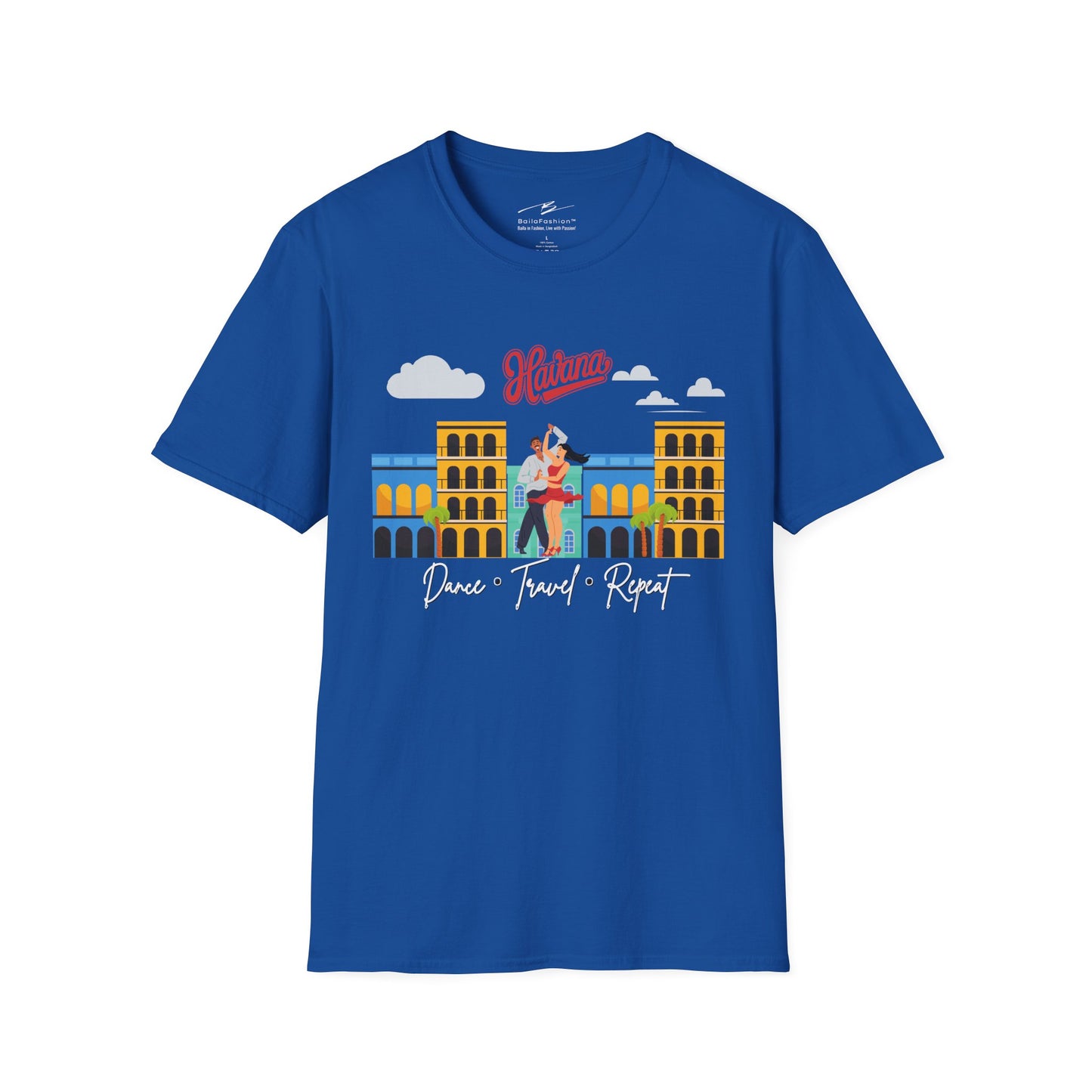 London Dance Travel Repeat T-Shirt | British Latin Dancers Big Ben Tee | Class Practice Matching Couple Tops | BailaFashion Dance Lifestyle