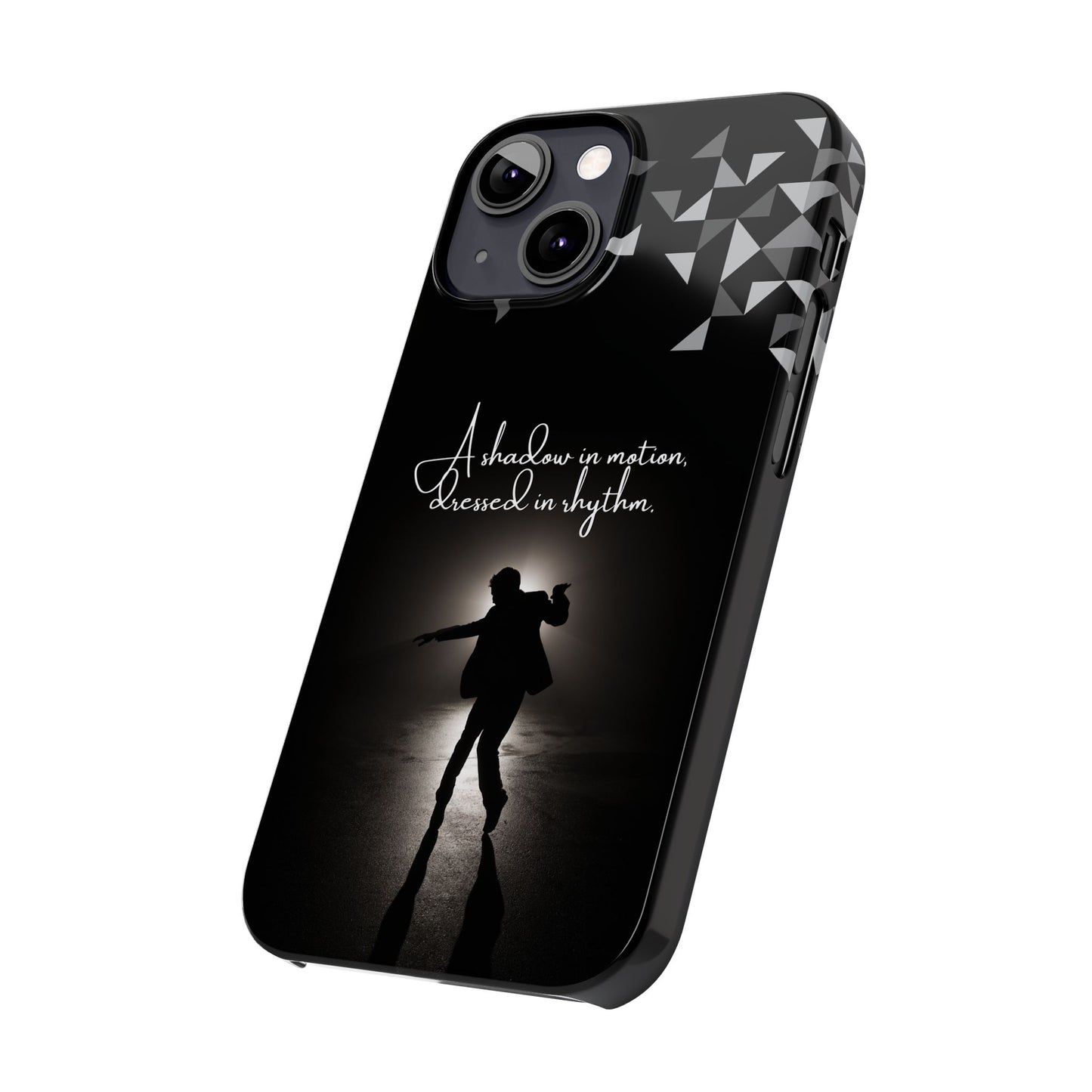 Shadow Dancer iPhone Case | Rhythm in Motion Art | Geometric Dance Silhouette | BailaFashion Dance Lifestyle