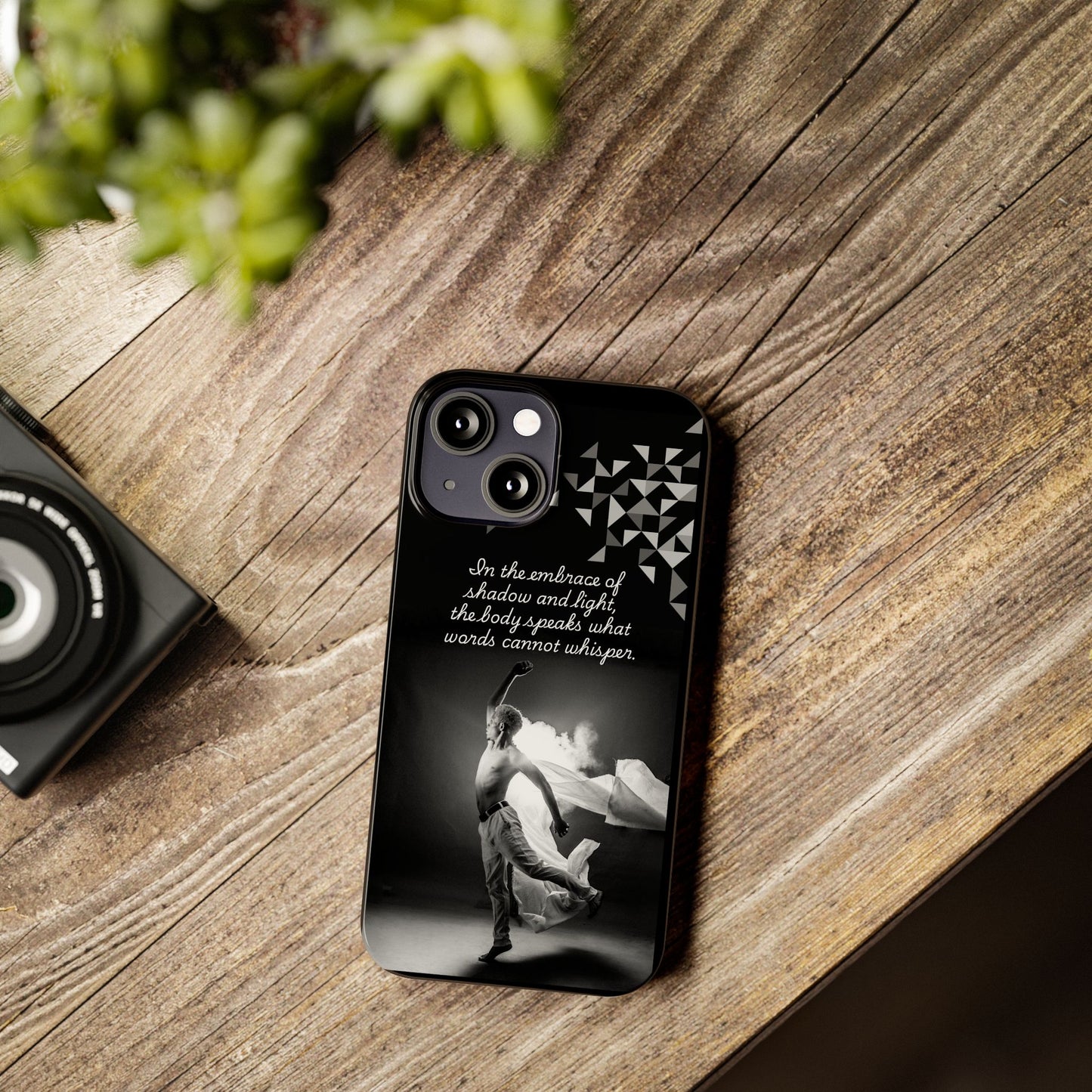 Whispered Motion iPhone Case | Shadow & Light Dance Art | Poetic Movement Design | Dance Lifestyle | BailaFashion