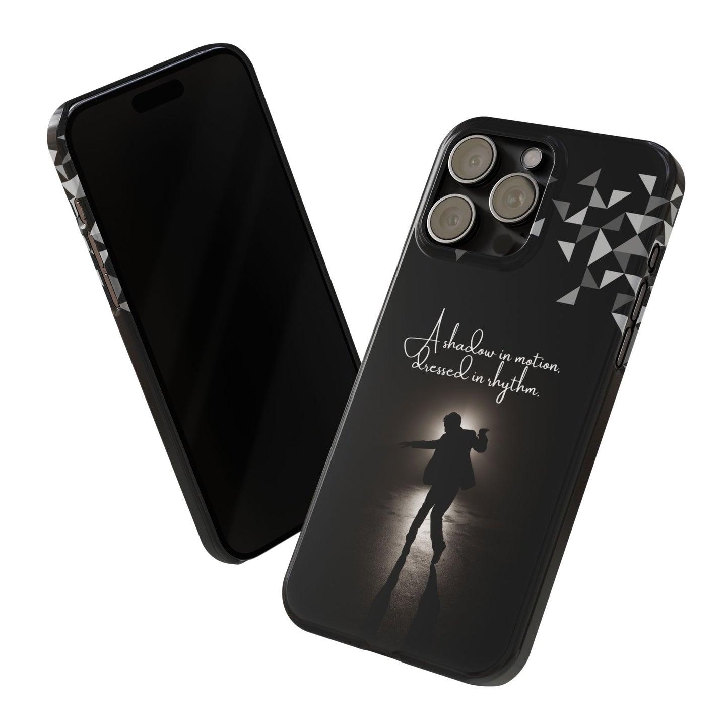 Shadow Dancer iPhone Case | Rhythm in Motion Art | Geometric Dance Silhouette | BailaFashion Dance Lifestyle