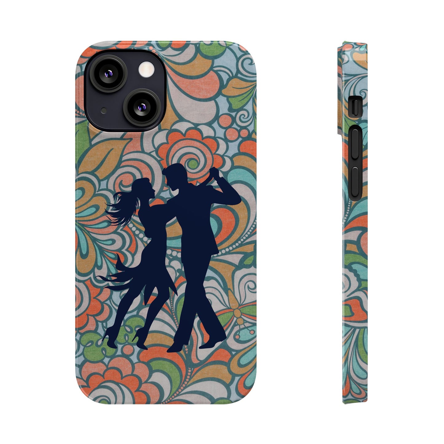 Retro Paisley iPhone Case | Latin Dance Couple | Vintage Salsa Art | Floral Dance Design | BailaFashion Dance Lifestyle
