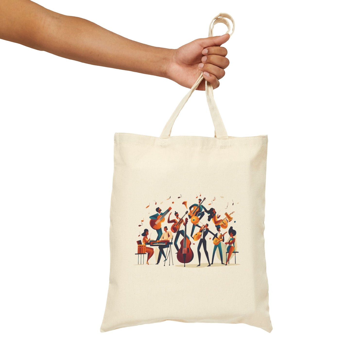 Latin Jazz Band Tote Bag | Modern Music Art | Salsa Orchestra Illustration | Musician Dancer Gift | BailaFashion Dance Lifestyle