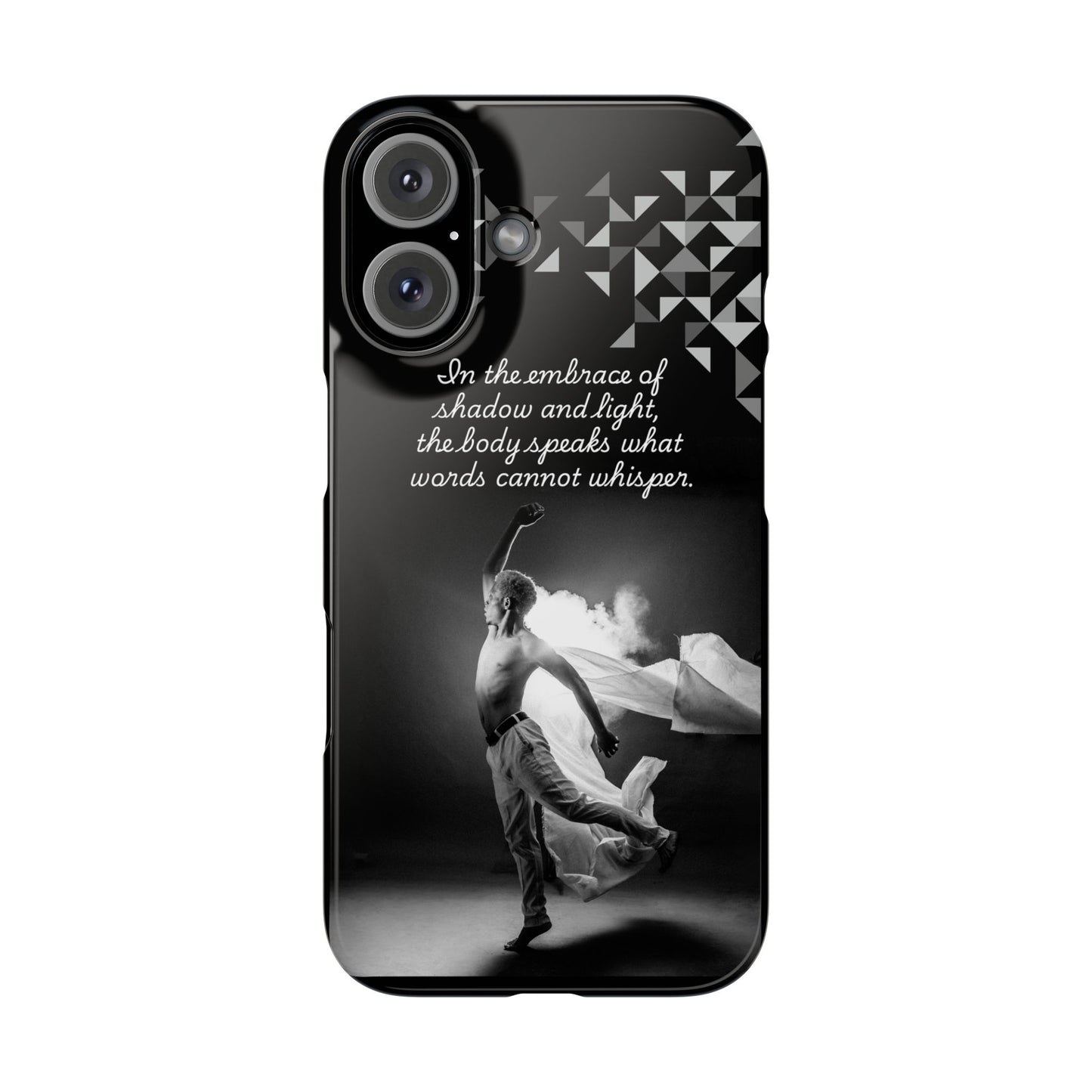 Whispered Motion iPhone Case | Shadow & Light Dance Art | Poetic Movement Design | Dance Lifestyle | BailaFashion