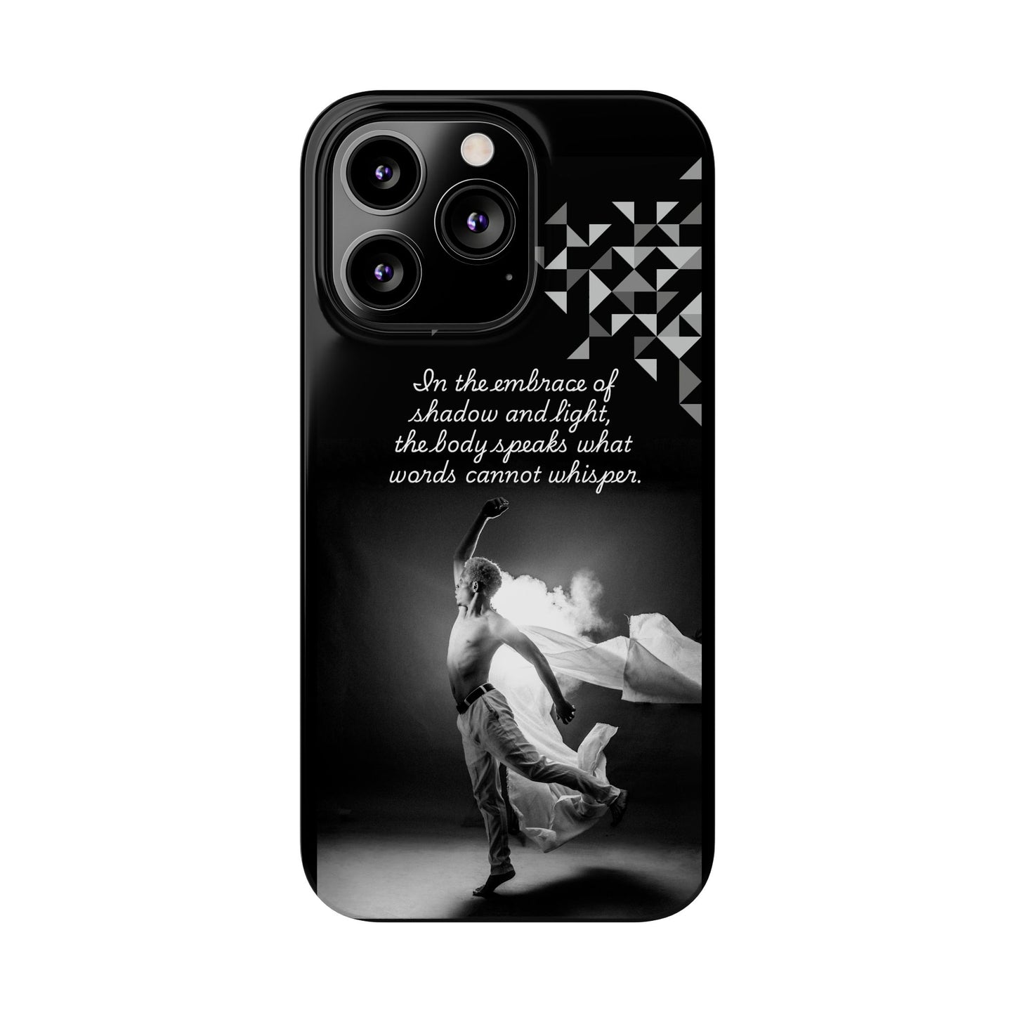 Whispered Motion iPhone Case | Shadow & Light Dance Art | Poetic Movement Design | Dance Lifestyle | BailaFashion