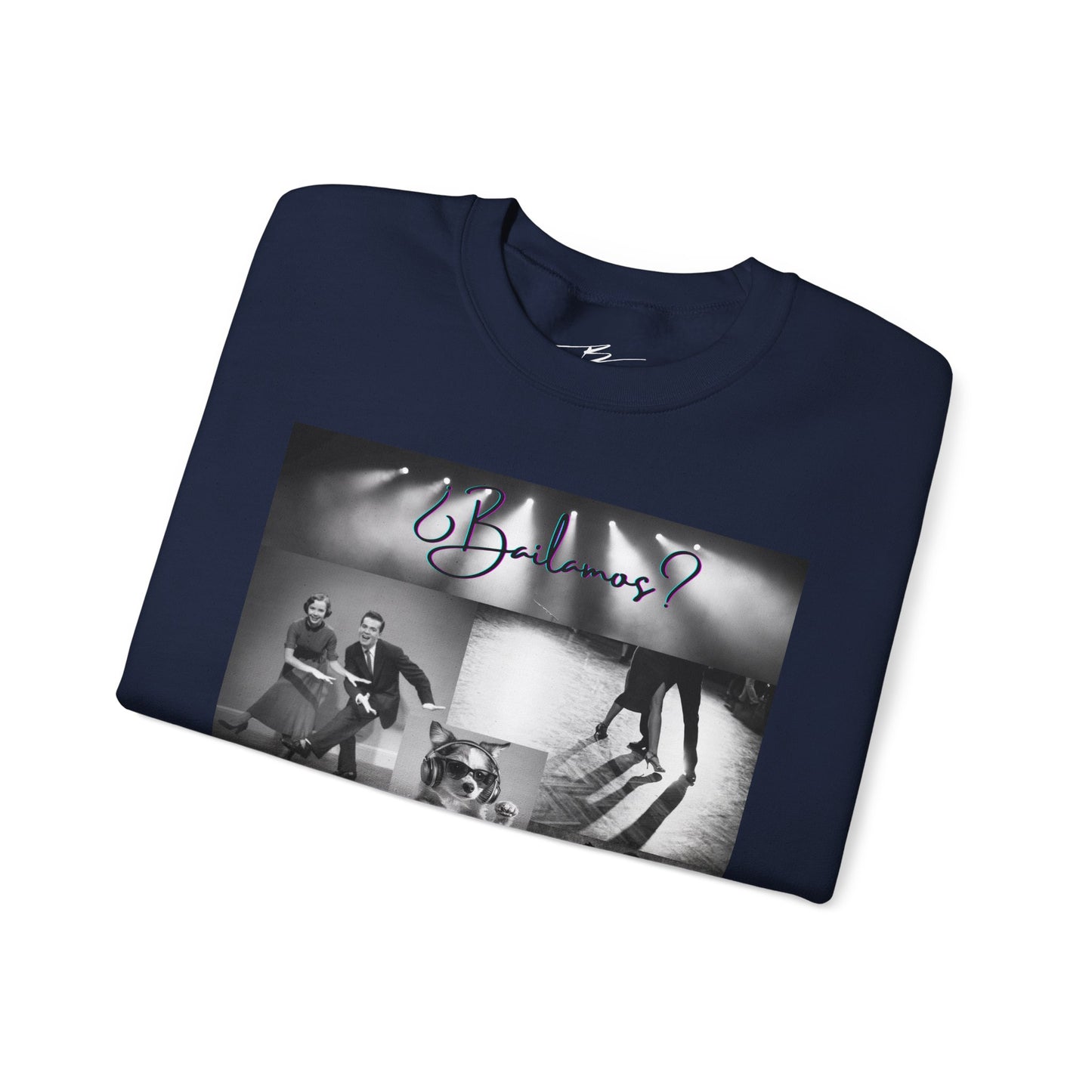 Bailamos Dance Collage Sweatshirt | Vintage Latin Dance Scenes | DJ Dog Salsa Bachata Gift | Dance Class Wear | BailaFashion Practice Wear