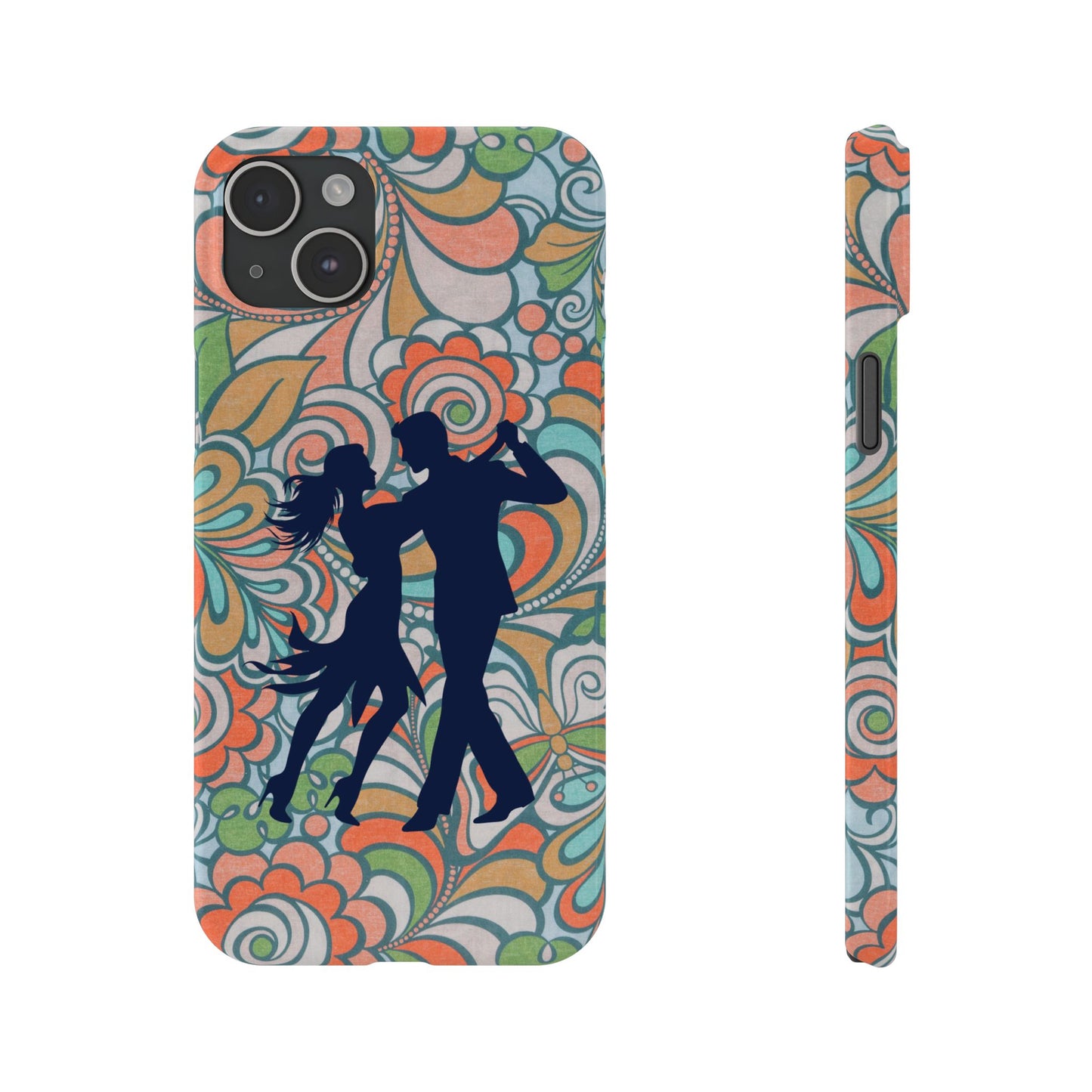 Retro Paisley iPhone Case | Latin Dance Couple | Vintage Salsa Art | Floral Dance Design | BailaFashion Dance Lifestyle