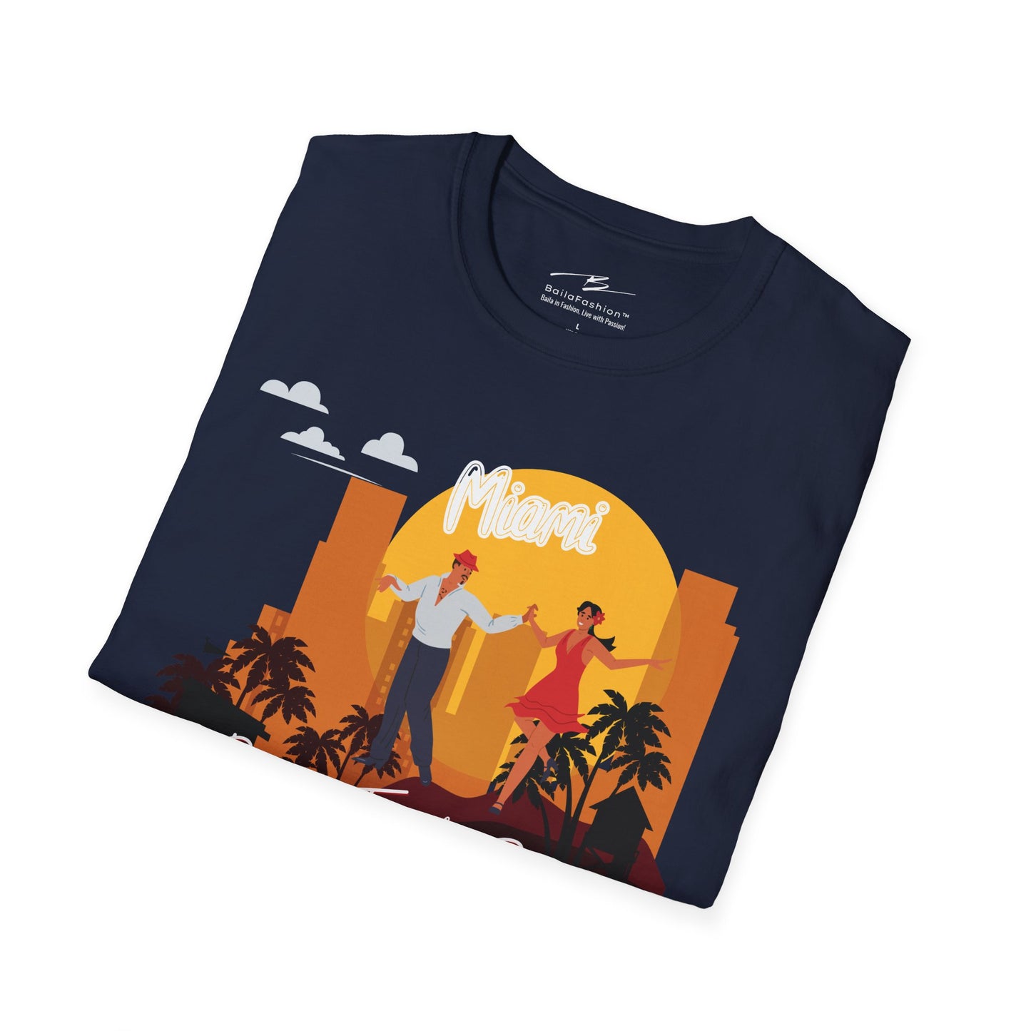 Miami Dance Travel Repeat T-shirt | Tropical Latin Dance City | Salsa Bachata Travel Gift | Dance Congress Tee | BailaFashion Lifestyle