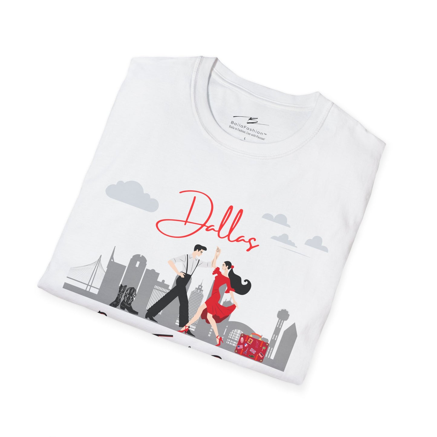 Dallas Dance Travel Repeat T-shirt | Big D Latin Dance Scene | Texas Salsa Bachata | Cowboy Boot Dance Gift | BailaFashion Dance Lifestyle