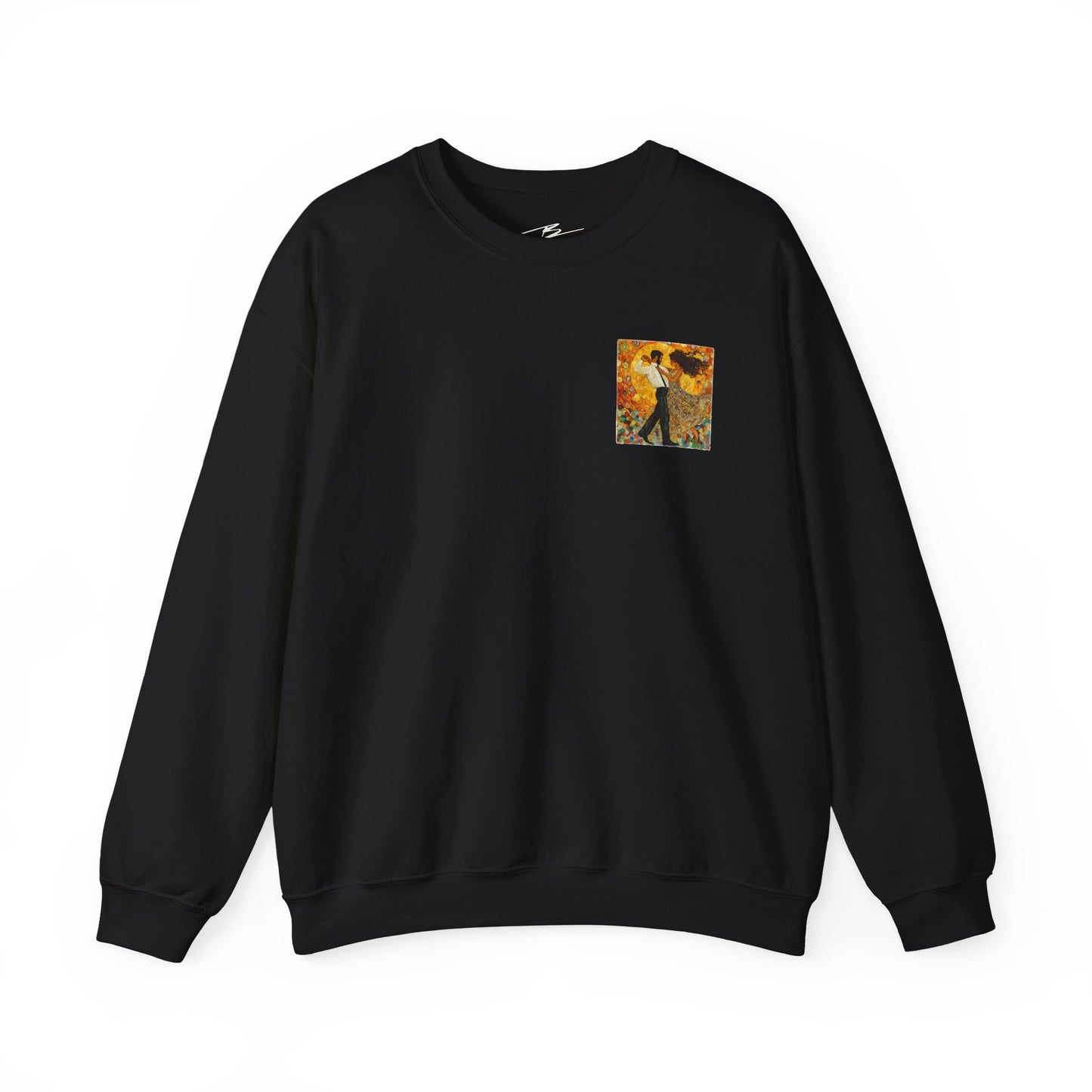 Golden Rhythm Pocket Print Sweatshirt | Latin Dance Art | Salsa Bachata Couple | Dance Lifestyle Streetwear | BailaFashion Couple Sweater