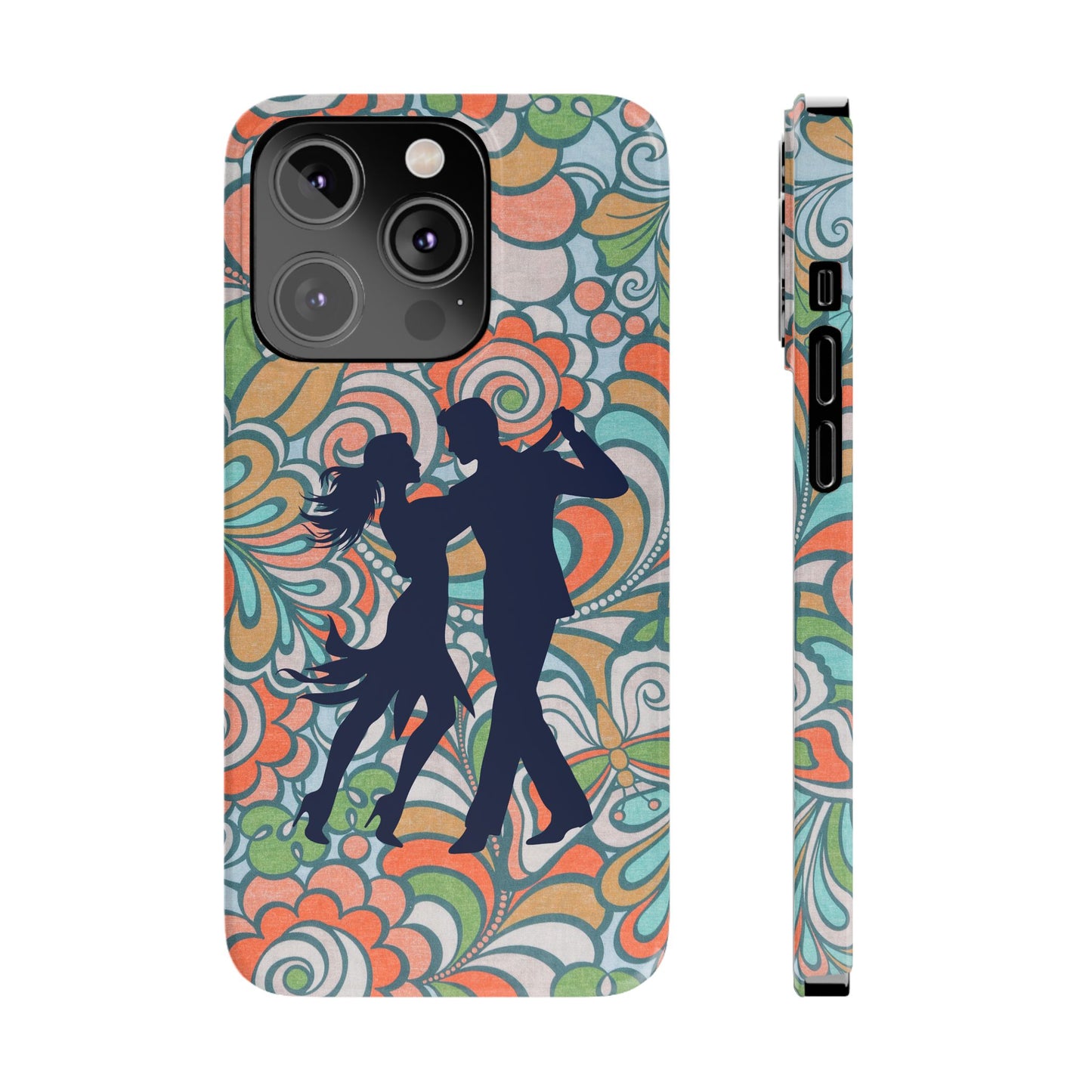 Retro Paisley iPhone Case | Latin Dance Couple | Vintage Salsa Art | Floral Dance Design | BailaFashion Dance Lifestyle
