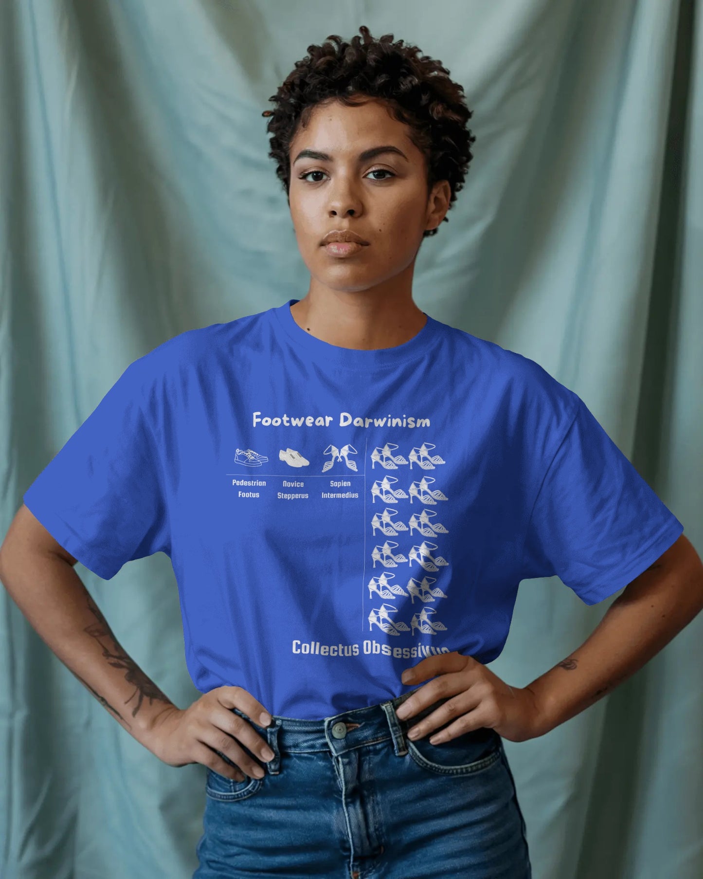 Footwear Darwinism T-Shirt | Dance Shoe Evolution | Latin Dancer Humor | Salsa Bachata Collection | Dance Lifestyle | Matching Couple Tops