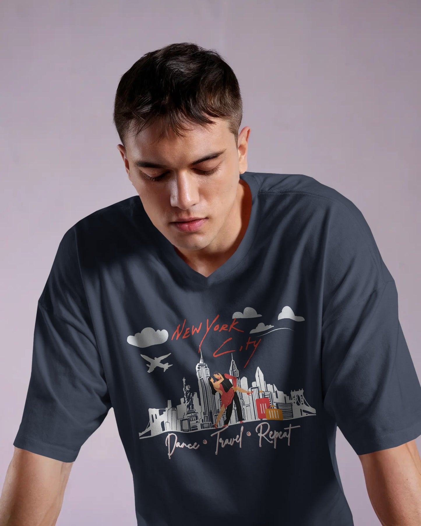 New York City Dance Travel Repeat T-shirt | NYC Latin Dance Scene | Big Apple Salsa Bachata | Dance Travel Gift | BailaFashion Lifestyle