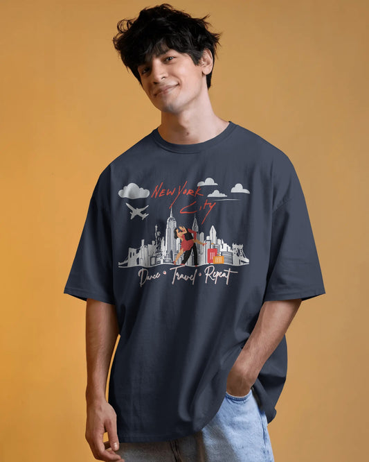 New York City Dance Travel Repeat T-shirt | NYC Latin Dance Scene | Big Apple Salsa Bachata | Dance Travel Gift | BailaFashion Lifestyle