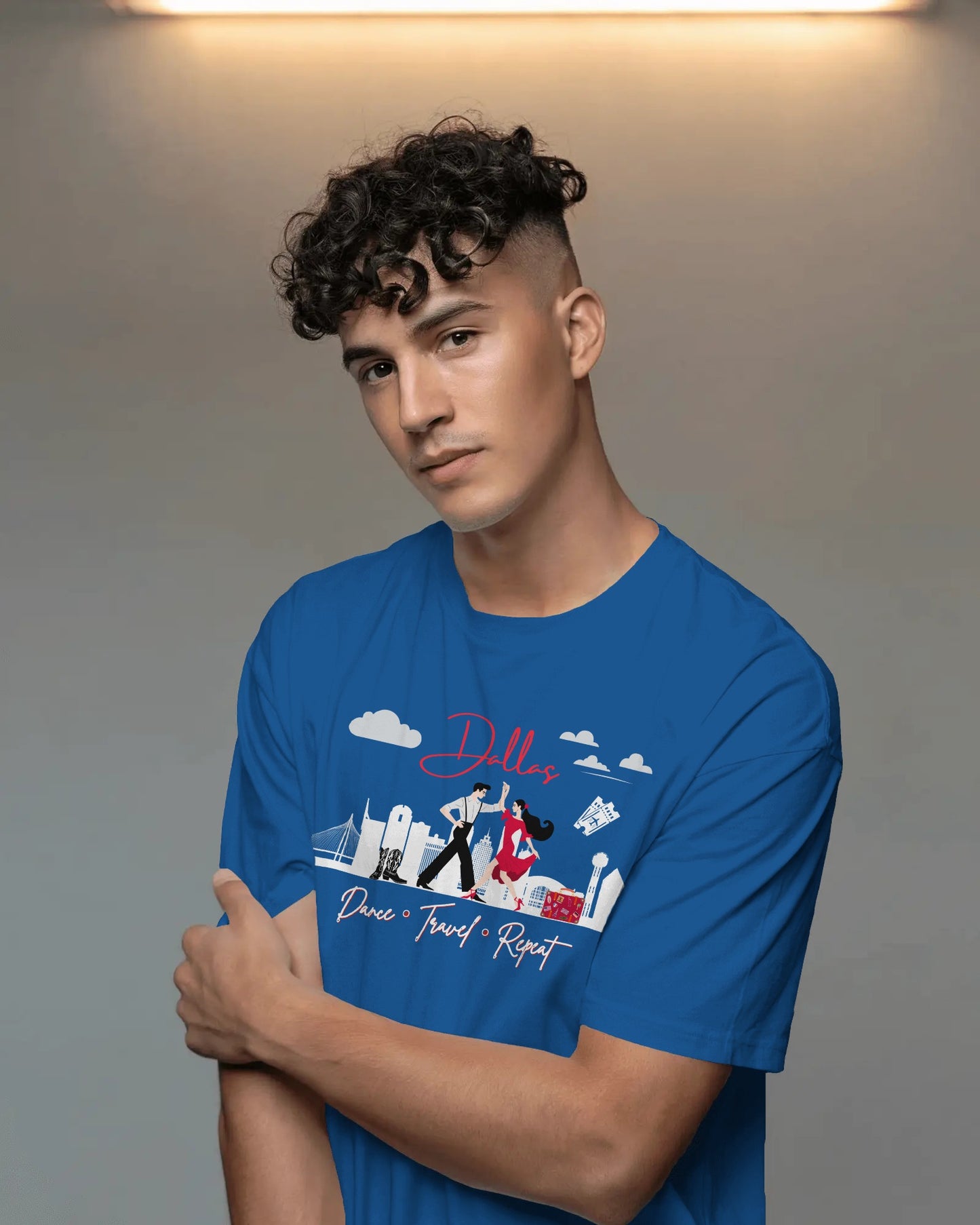 Dallas Dance Travel Repeat T-shirt | Big D Latin Dance Scene | Texas Salsa Bachata | Cowboy Boot Dance Gift | BailaFashion Dance Lifestyle