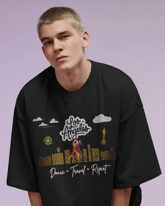 Los Angeles Dance Travel Repeat T-shirt | LA Latin Dance Scene | Hollywood Salsa Bachata | West Coast Dance Gift | BailaFashion Lifestyle