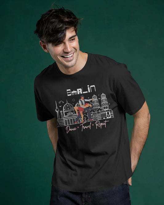Berlin Dance Travel Repeat T-Shirt | Salsa Bachata Lovers Tee | Dance Lifestyle Shirt for Classes Socials Festivals | Matching Couple Tops