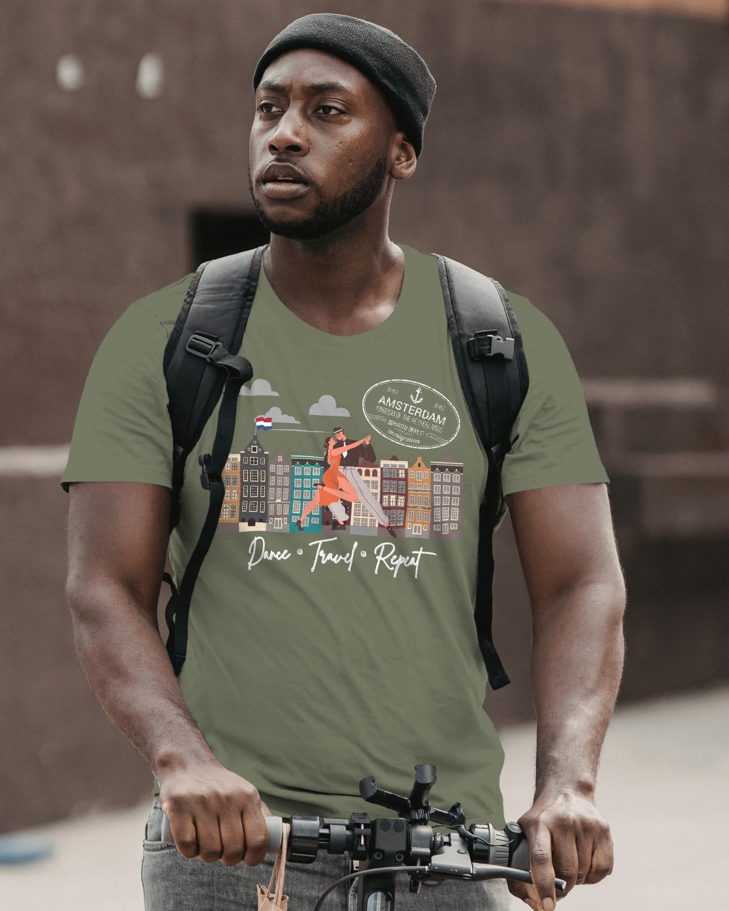 Amsterdam Dance Travel Repeat T-Shirt | Salsa Bachata Lovers Tee | Dance Lifestyle Shirt 4 Classes Socials Festivals | Matching Couple Tops